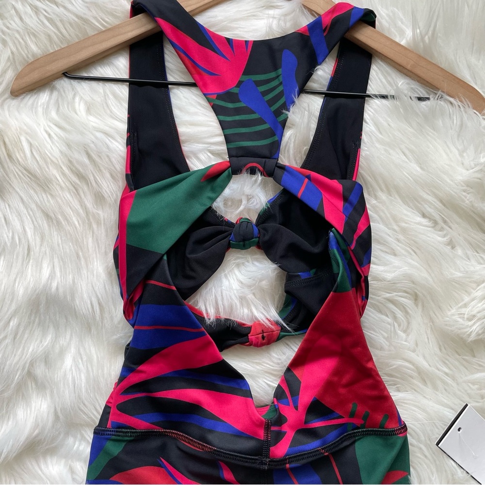 PatBO Rio Tarsila Leaf Print Cutout Romper XS NWT - Picture 14 of 16